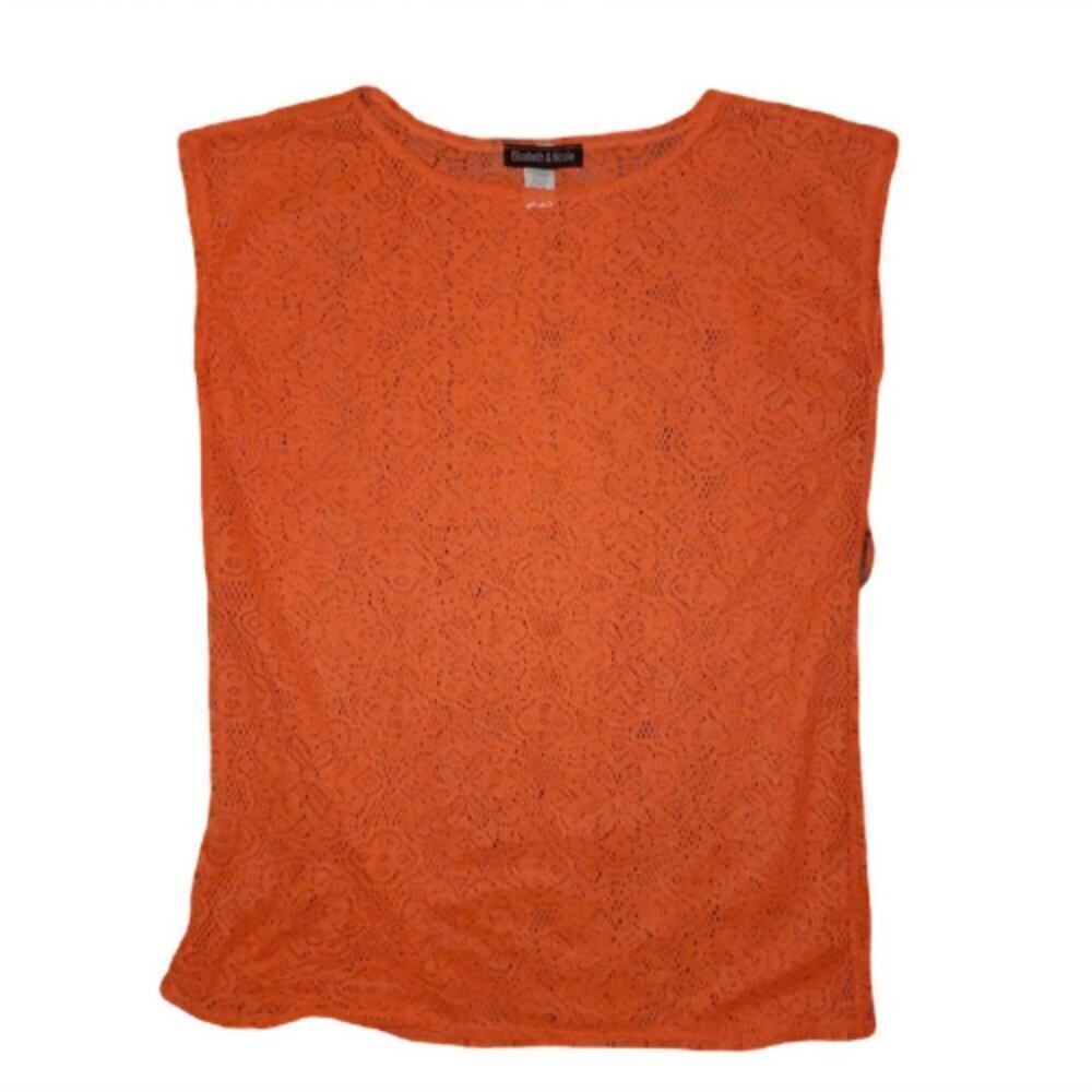 Elizabeth & Nicole Neon Orange Swim Cover-Up || Large GUC